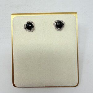 Shop LC Greenland‎ Nuummite Platinum Over Sterling Silver Stud Earrings 5463